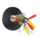 CABLE 3 RCA A 3 RCA 5 MTS. CONECTOR BAÑO ORO