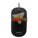 MOUSE OPTICO USB, NEGRO, PHILCO 29PLC122UN