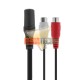 ADAPTADOR DE AUDIO 2 RCA H A 3.5 PLUG H, 20 CMS.