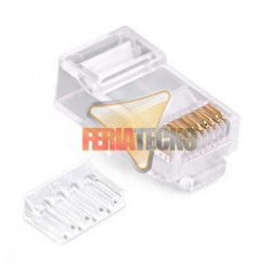 CONECTOR RJ45 CAT6 , 100 UNI. 2 PIEZAS. FACIL ARMADO