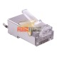 CONECTOR RJ45 CAT6 FTP, METALICO CON TIERRA 100 UNI.