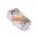 CONECTOR RJ45 CAT5E FTP, METALICO 100 UNI.