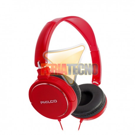 AUDIFONO CINTILLO PHILCO PLC18 ROJO. 3.5 MM.