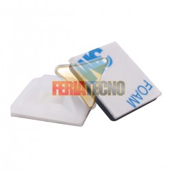 BASE PARA AMARRA PLASTICA 2X2 CMS. BLANCA (10 UNIDADES)