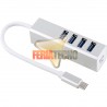 HUB USB-C A 4 PUERTOS USB 3.0, 15 CMS