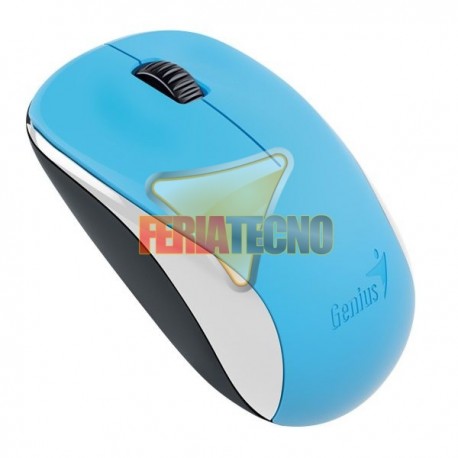 MOUSE OPTICO INALAMBRICO GENIUS USB, NX-7000, CELESTE