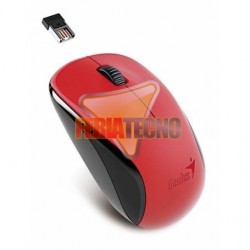 MOUSE OPTICO INALAMBRICO GENIUS USB, NX-7000 , ROJO