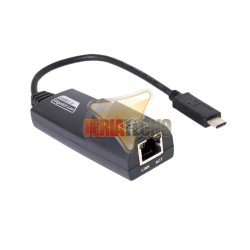 ADAPTADOR USB-C A USB-A RJ45 (RED, LAN), NEGRO