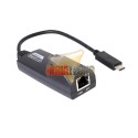 ADAPTADOR USB-C A RJ45 (RED, LAN), NEGRO