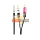 CABLE DE AUDIO 3.5 A 2 RCA DE 1,8 MTS. PREMIUM