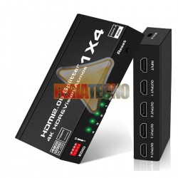 SPLITTER HDMI AMPLIFICADO 4 SALIDAS 2.0, 4K