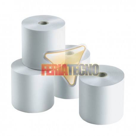 50 ROLLOS DE PAPEL TERMICO DE 80MM X 80 METROS. 48 GRS.