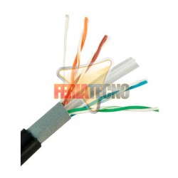 CABLE UTP CAT6 305 MTS, EXTERIOR 23 AWG, NEGRO