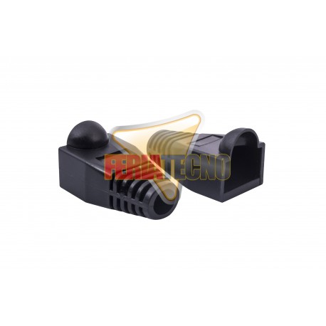 FUNDA, CAPUCHON PARA CONECTOR RJ45, 100 UNI. NEGRO