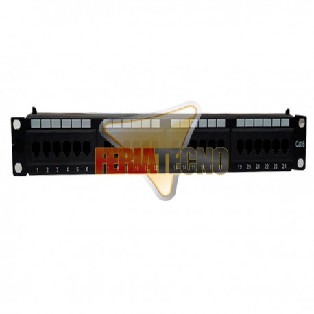 PATCH PANEL CAT6 24 PUERTOS, FLUKE TESTED