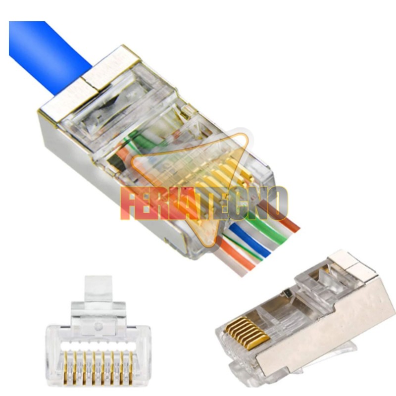 Conector RJ45 Cat.5E Metalico