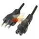  CABLE DE PODER TIPO TREBOL, 1,8 METROS. PARA NOTEBOOK