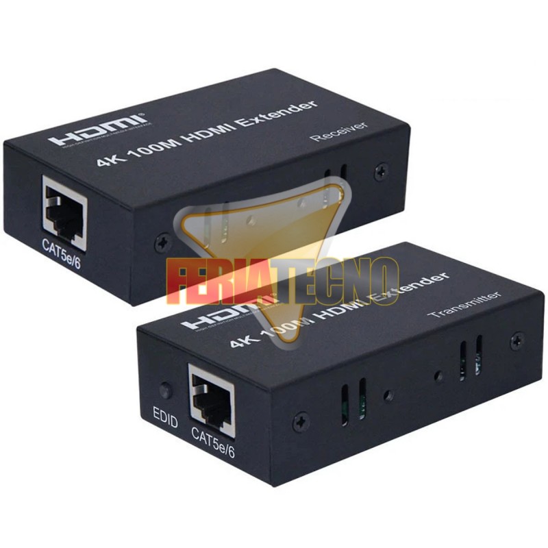 EXTENSOR HDMI 4K HASTA 100 METROS POR UTP. CAT.5E/CAT.6. ACTIVO