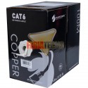 CABLE UTP CAT6 100 MTS, 23 AWG, 100% COBRE. GRIS.