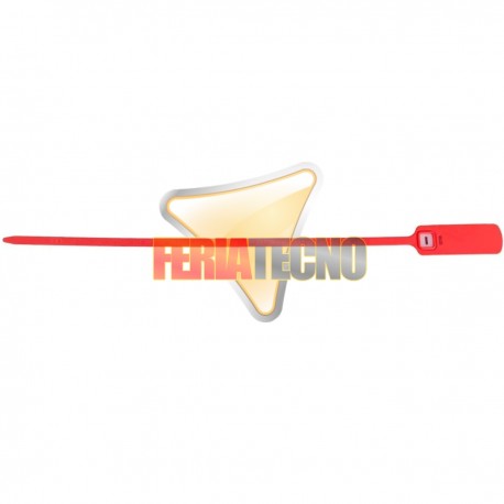 PRECINTO SELLO DE SEGURIDAD 40 CMS, NUMERADO, 100 UNIDADES, ROJO