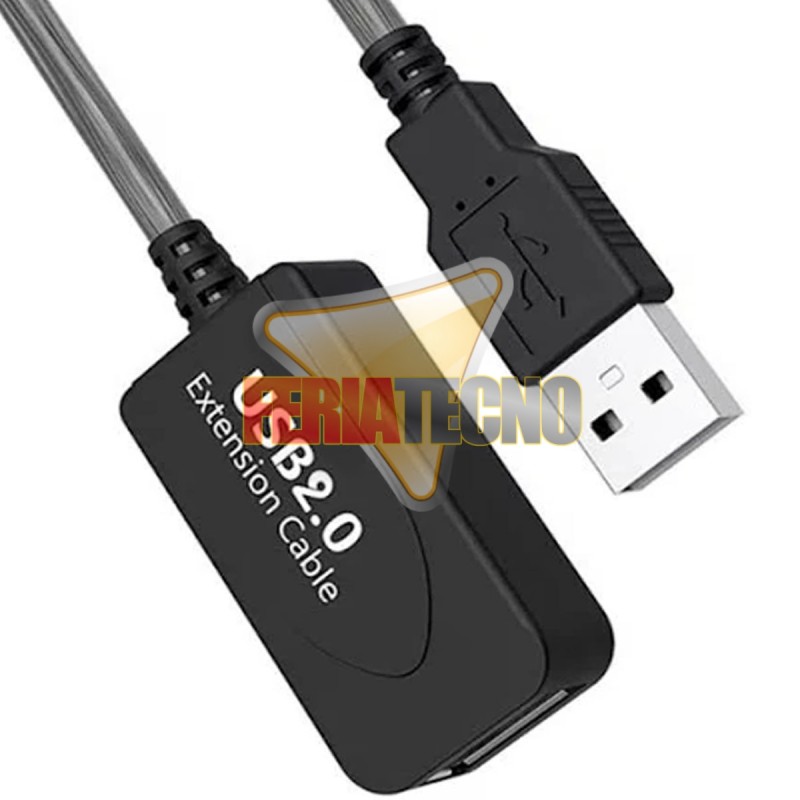 CABLE ACTIVO USB 2.0 A-A 15 METROS M/H, USB ACTIVO, USB 15 METROS, USB  MACHO HEMBRA, EXTENSIÓN USB 15 METROS