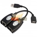 EXTENSOR USB 2.0 POR RJ45. HASTA 45 METROS