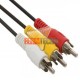 CABLE 3 RCA A 3 RCA 5 MTS. CONECTOR BAÑO ORO