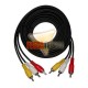 CABLE 3 RCA A 3 RCA 10 MTS. CONECTOR BAÑO ORO