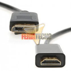 CABLE DISPLAY PORT A HDMI 1,8 METROS, NEGRO.