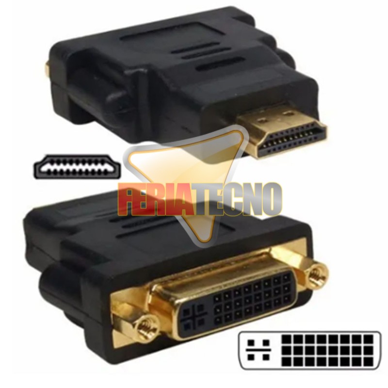 Adattatore EQUIP HDMI Maschio A DVI Femmina 118909 - Convertitore Nero Per Collegamenti Video