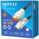 CABLE HDMI 2.0 4K 30 MTS. M/M, FIBRA OPTICA, CONEC. BAÑO ORO.