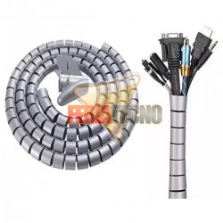 FUNDA PARA CABLE 2 METROS, ANCHO 20MM., GRIS.