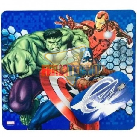 KIT MOUSE INALAMBRICO Y PAD MOUSE AVENGERS
