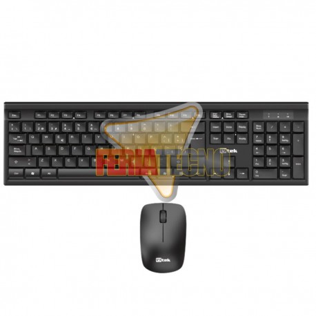 KIT TECLADO Y MOUSE INALAMBRICO USB, NEGRO