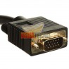 CABLE VGA 3 MTS. MACHO/MACHO, CONECTOR BAÑO ORO