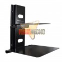 SOPORTE DOBLE PARA BLU-RAY, DVD, DECO. METALICO, NEGRO