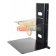 SOPORTE DOBLE PARA BLU-RAY, DVD, DECO. METALICO, NEGRO