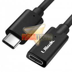 CABLE EXTENSIÓN USB C-C M/H 1,8 MTS.