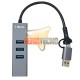 ADAPTADOR USB 3.0 Y USB-C A RJ45 (LAN) CON 3 USB 3.0