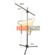 PEDESTAL PARA MICROFONO DOBLE, AJUSTABLE, BASE METALICA