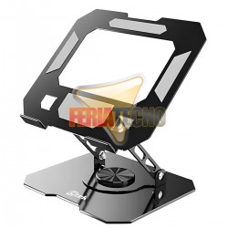 SOPORTE METALICO NOTEBOOK Y TABLET, GIRATORIO Y PLEGABLE