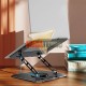 SOPORTE METALICO NOTEBOOK Y TABLET, GIRATORIO Y PLEGABLE