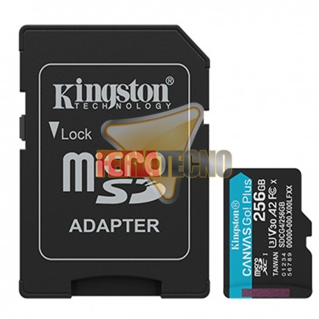 TARJETA KINGSTON MICRO SD 256 GB CANVAS GO PLUS 170MB/S V30