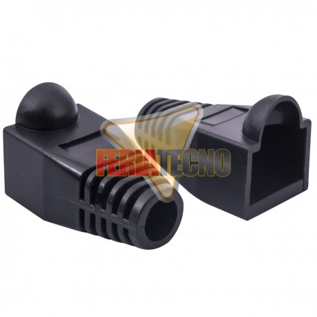 FUNDA, CAPUCHON PARA CONECTOR RJ45, 100 UNI. NEGRO