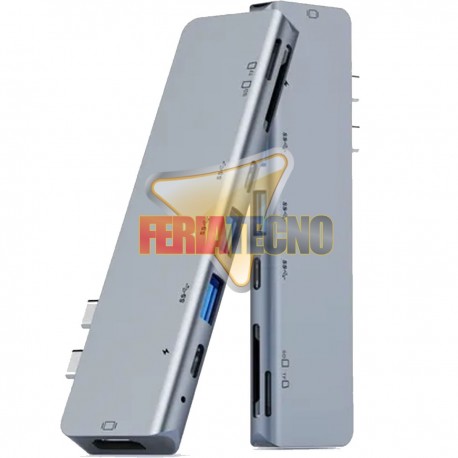 ADAPTADOR THUNDERBOLT 3, USB TIPO C PARA MACBOOK PRO, MULTIPUERTO