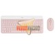 KIT TECLADO Y MOUSE INALAMBRICO USB, ROSA, LOGITECH MK470