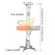 SOPORTE PARA PROYECTOR A TECHO, 13 A 65 CM. 20KG. BLANCO