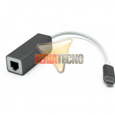 ADAPTADOR USB-C A RJ45 (RED, LAN), PLATEADO