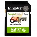 Tarjeta SD 64GB Kingston Canvas Select Plus 100MB/s (SDS3)