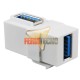 Modulo Keystone USB 3.0 A-A Hembra-Hembra Angulo 90° para Placa en Muro